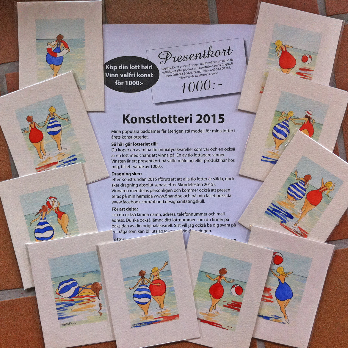 Konstlotteri 2015 hos Anita Tingskull