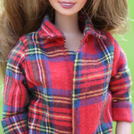 6014 mönster Fritidsskjorta till Barbie
